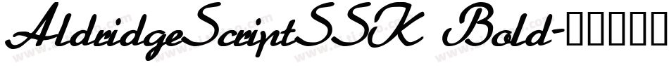 AldridgeScriptSSK Bold字体转换